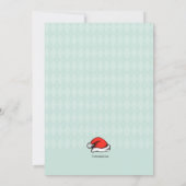 Hond met kerstmuts Kerstkaart Kaart (Achterkant)