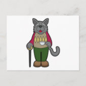 Hond met kopje koffie briefkaart (Voorkant)