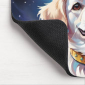 Hond met kroon in de ruimte muismat (Hoek)