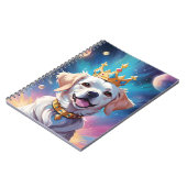 Hond met kroon in de ruimte notitieboek (Linkerzijde)