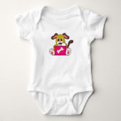 Hond met laptop romper (Voorkant)
