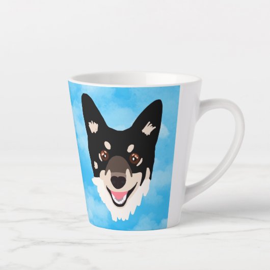 hond met lucht latte mok (Rechts)