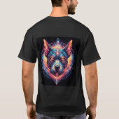 Hond met modern abstract ontwerp t-shirt (Achterkant)