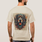 Hond met modern abstract ontwerp t-shirt (Achterkant)