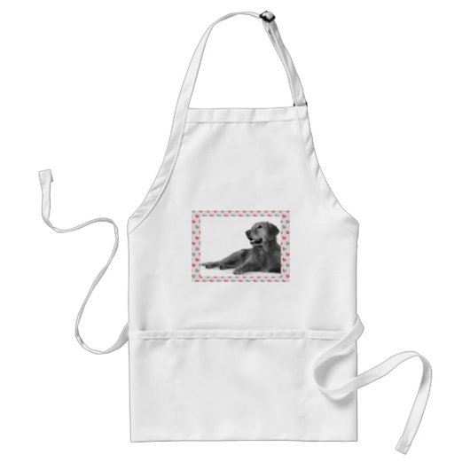 Hond met mooie harten standaard schort (Voorkant)