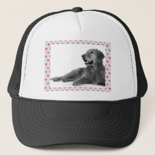 Hond met mooie harten trucker pet