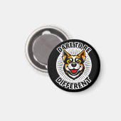 Hond met Motiverende Tekst "Durf Anders Te Zijn" Magneet (Voorkant / Achterkant)