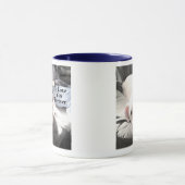 Hond met pap Valentijnsdag Blue Forever Love Mok (Midden)