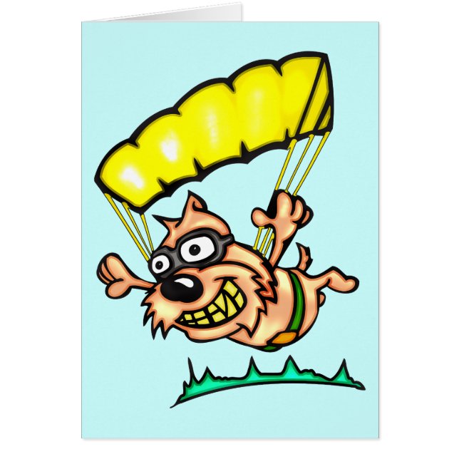 Hond met parachute (Voorkant)