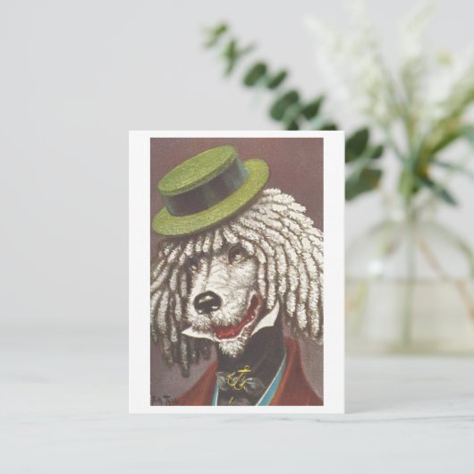  hond met Pet Briefkaart (Staand voorkant)