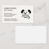 Hond met riem | Hondenbotpatroon Visitekaartje (Voorkant / Achterkant)