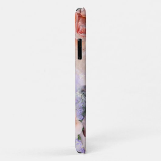 Hond met Rozen Case-Mate iPhone Case (Achterkant/rechts)