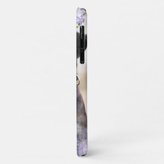 Hond met Rozen Case-Mate iPhone Case (Achterkant/links)