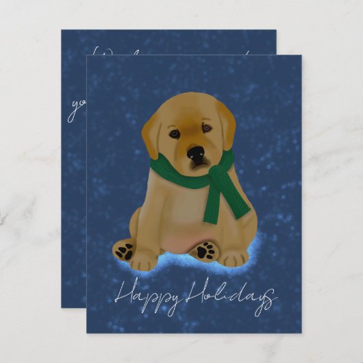 Hond Met Sjaal Kaart (Voorkant / Achterkant)