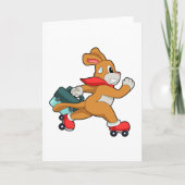 Hond met skeelers kaart (Voorkant)