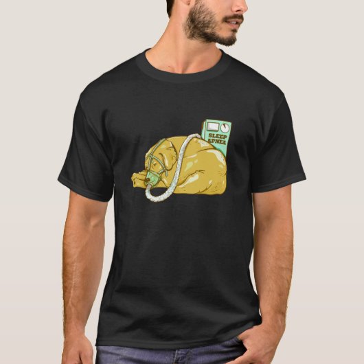 Hond met slaapapneu t-shirt (Voorkant)
