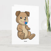 Hond met snoepjes Lolly Kaart (Achterkant)