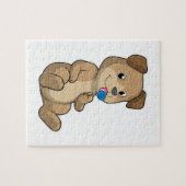 Hond met snoepjes Lollypop Legpuzzel (Horizontaal)