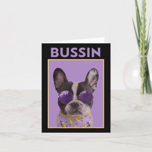 Hond met Sungles Bulldog Bussin Kaart