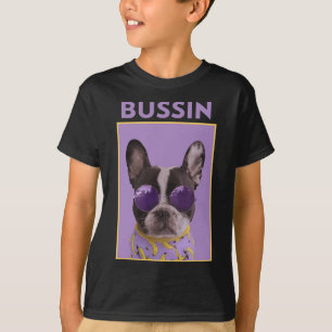 Hond met Sungles Bulldog Bussin T-shirt