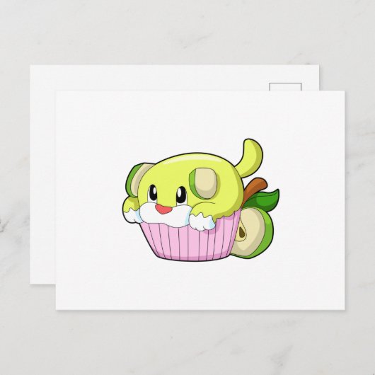 Hond met Taart Briefkaart (Voorkant / Achterkant)