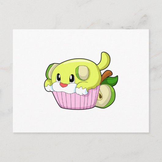 Hond met Taart Briefkaart (Voorkant)