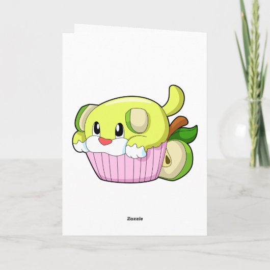 Hond met taart kaart (Achterkant)