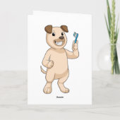 Hond met Tandenborstel Kaart (Achterkant)