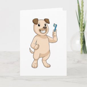 Hond met Tandenborstel Kaart