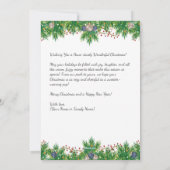 Hond met trui | Wij wensen u een vrolijk kerstfees Feestdagenkaart (Achterkant)