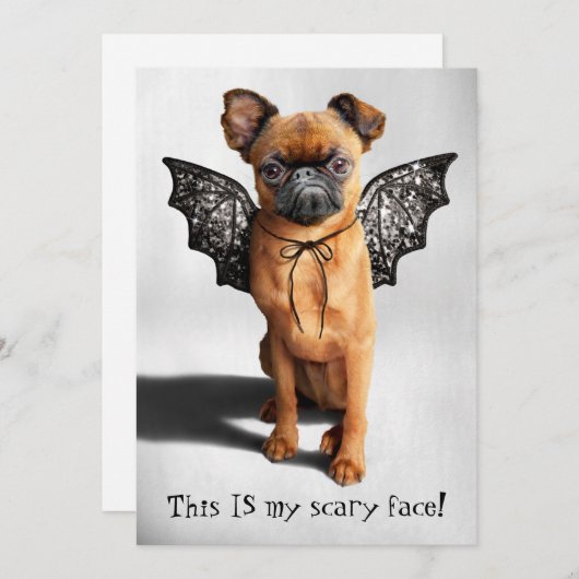 Hond met vleermuisvleugels kaart (Voorkant / Achterkant)