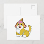 Hond met wafel ijs briefkaart (Voorkant / Achterkant)