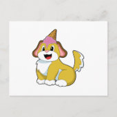 Hond met wafel ijs briefkaart (Voorkant)