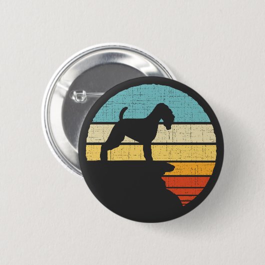  hond met zachte beklede wieltjes ronde button 5,7 cm (Voorkant /achterkant)