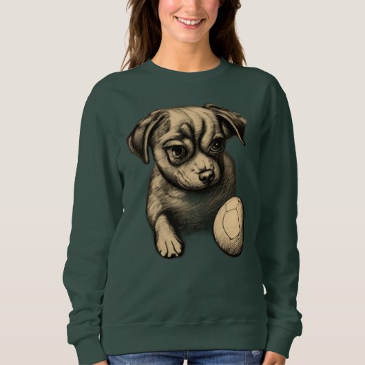 Hond met zijn bal Leuke Animal Lover ontwerp Trui (Voorkant)
