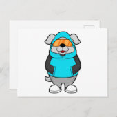 Hond met zonnebril briefkaart (Voorkant / Achterkant)