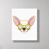 hond met zonnebril canvas afdruk (Voorkant)