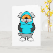 hond met zonnebril kaart (Gele Bloem)