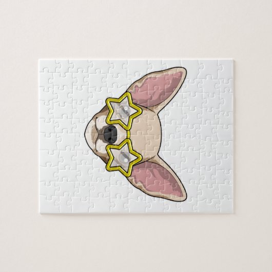 hond met zonnebril legpuzzel (Horizontaal)