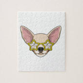 hond met zonnebril legpuzzel (Verticaal)