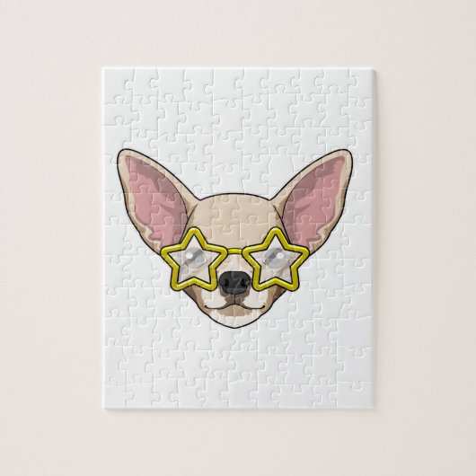 hond met zonnebril legpuzzel (Verticaal)