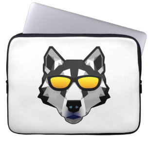 Hond met zonnebril - Siberian Husky Laptop Sleeve