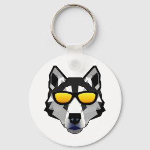 Hond met zonnebril - Siberian Husky Sleutelhanger