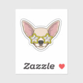 hond met zonnebril sticker (Vel)