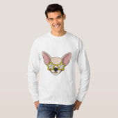 hond met zonnebril t-shirt (Voorkant volledig)