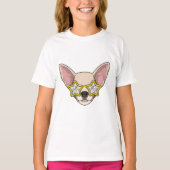 hond met zonnebril t-shirt (Voorkant)