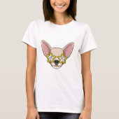 hond met zonnebril t-shirt (Voorkant)