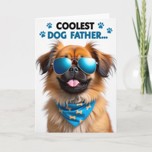 Hond Met Zonnebril Vaderdag Kaart (Voorkant)