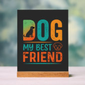 Hond Mijn Beste Vriend Retro Design Acryl Bord (Neutraal)
