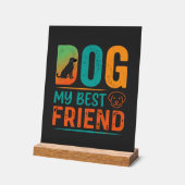 Hond Mijn Beste Vriend Retro Design Acryl Bord (Hoek)